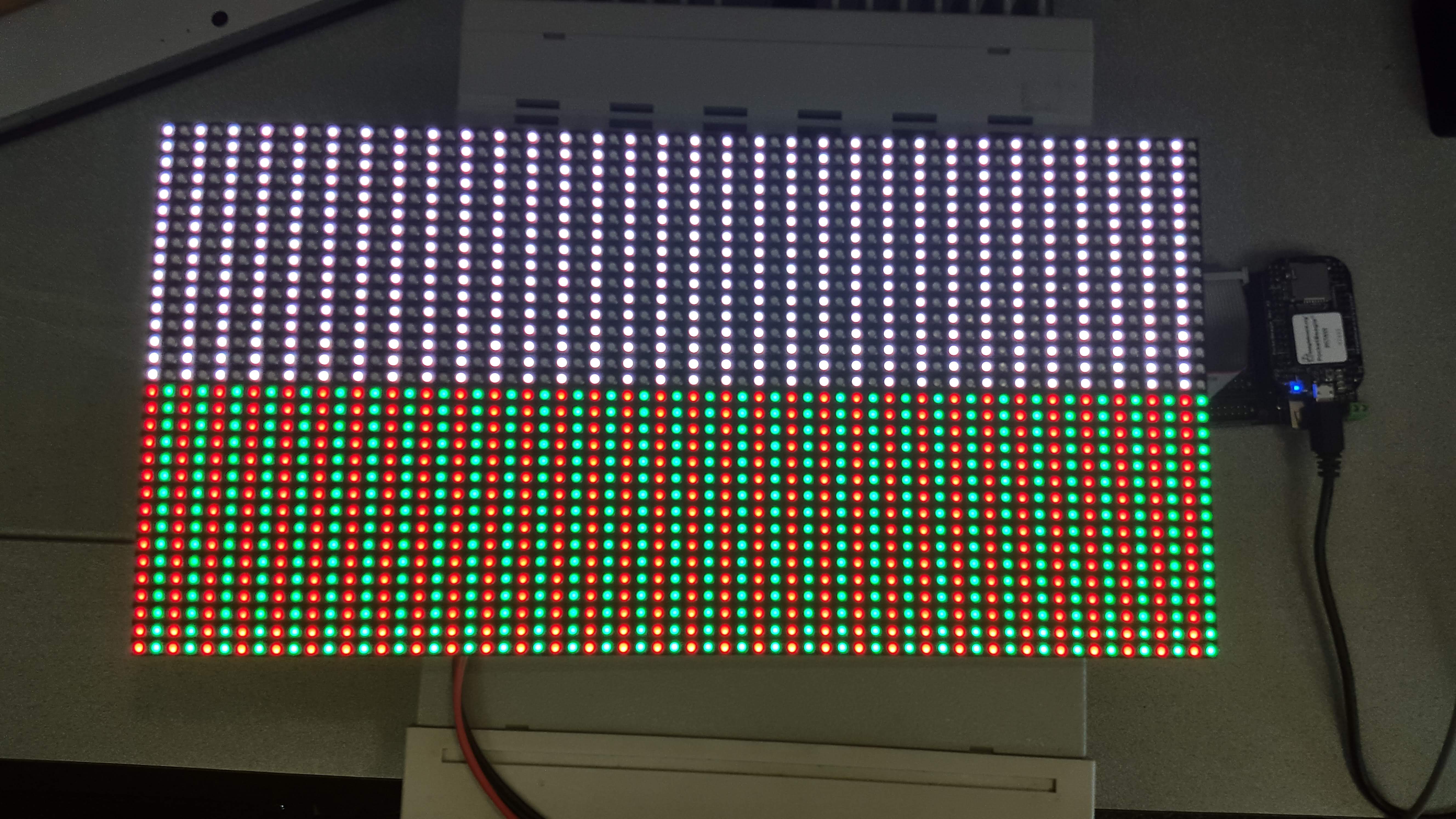 Display running rgb1.pru0.c on PRU 0